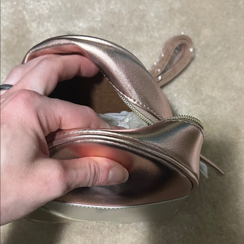 NWT Bath & Body Works Rose Gold and Silver Mini Backpack Crossbody - Picture 3 of 7